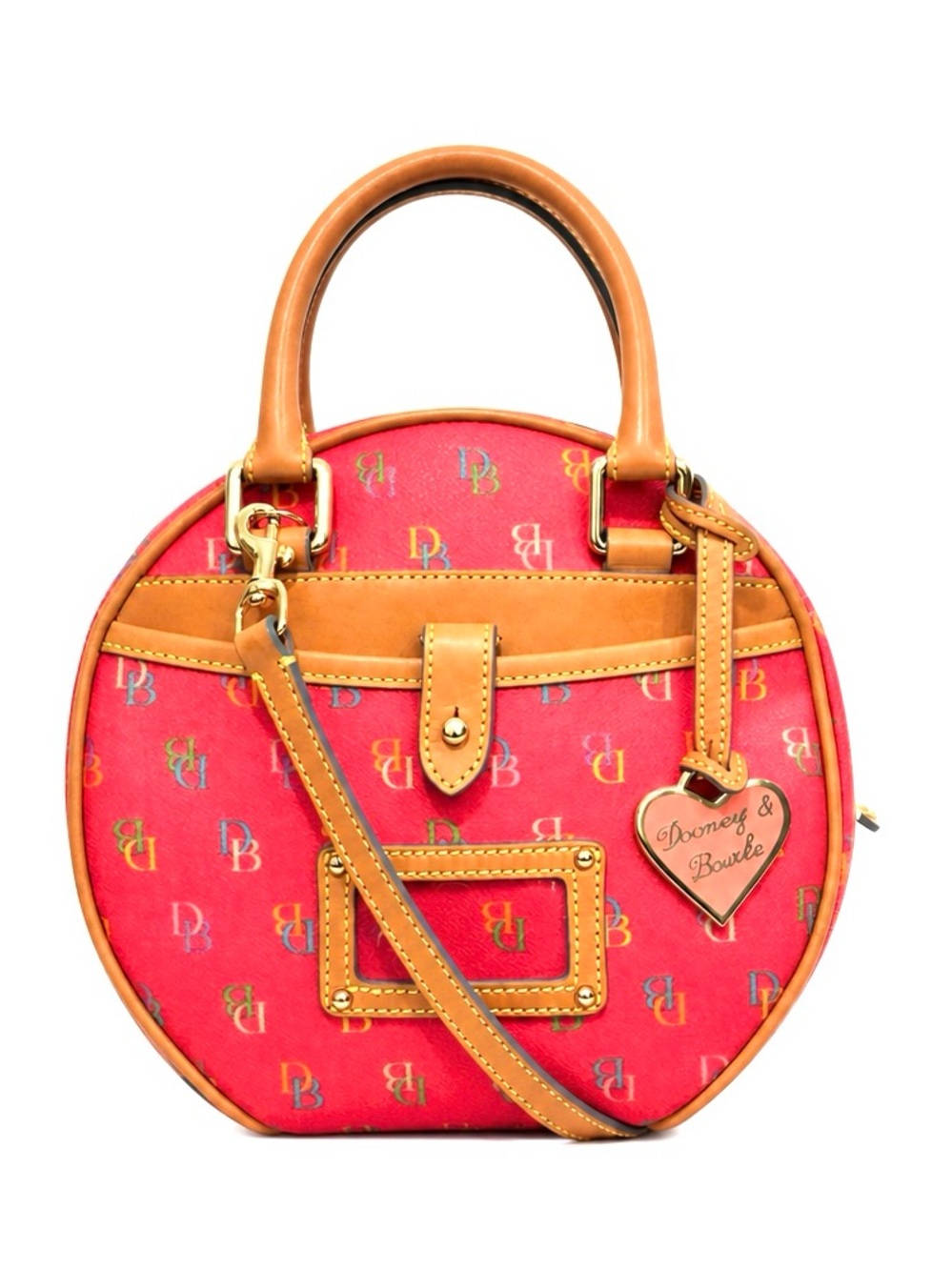 Dooney & Bourke Vintage Y2K Pink Canteen Mini Satchel W/ Heart Charm